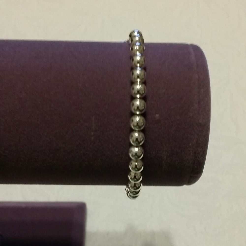 Silver Beaded Bracelet